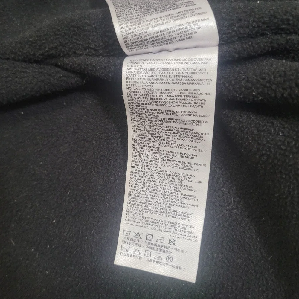 Nike Size 4 XS Windbreaker Jacket Unisex Kids Black Fleece Lined Hooded Full Zip